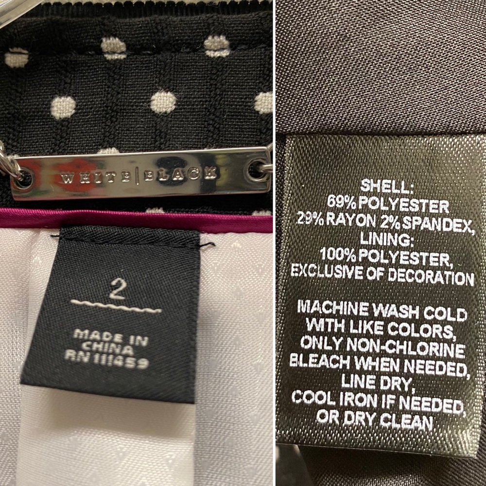 Whbm Polka Dot Single Button Collarless Crop Blaz… - image 3